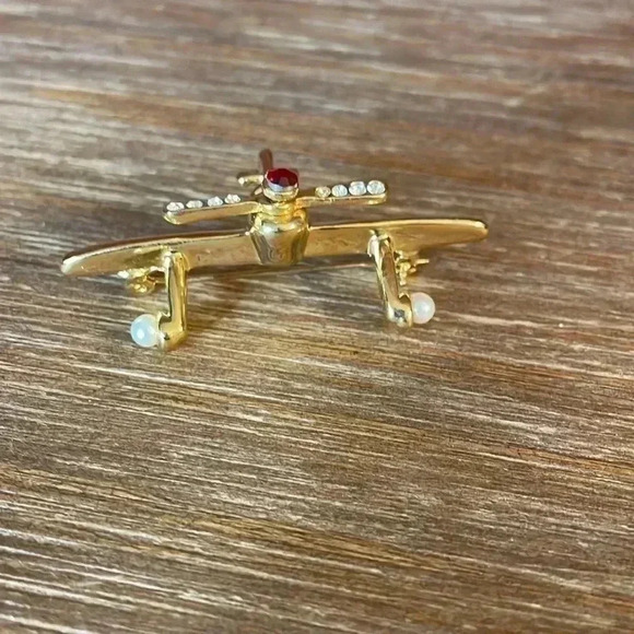New Lauren-Spencer Propeller Airplane Brooch/Pin - Picture 6 of 8